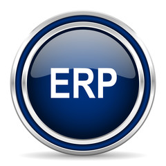 erp blue glossy web icon