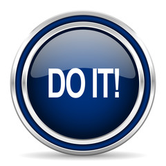 do it blue glossy web icon