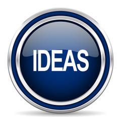 ideas blue glossy web icon