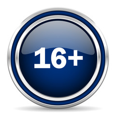 adults blue glossy web icon