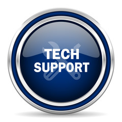 technical support blue glossy web icon