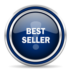 best seller blue glossy web icon