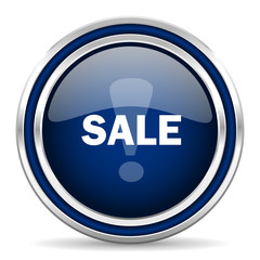 sale blue glossy web icon