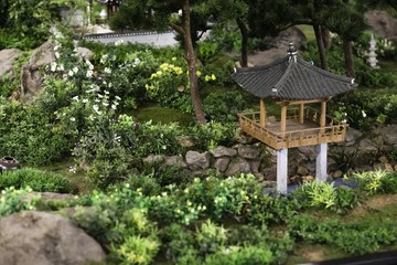 tipical japan Miniature house with garden 