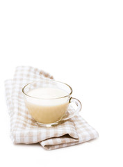 Soy milk isolated on white background