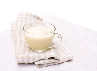 Soy milk isolated on white background