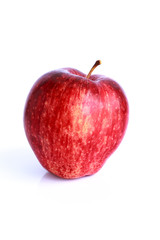 Fresh red apple isolated on white background.