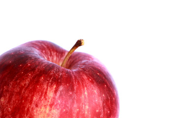 Fresh red apple isolated on white background.