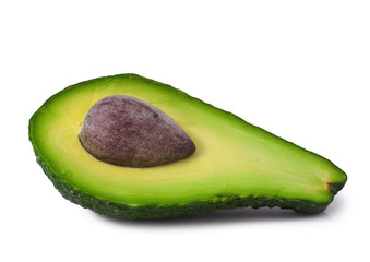 Fresh avocado on white background