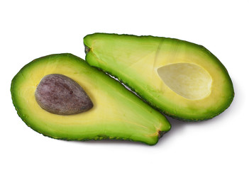avocado on white background