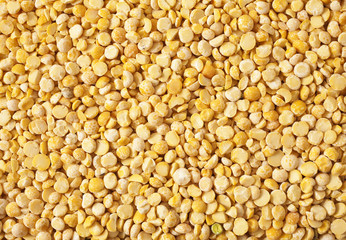 background of yellow split peas