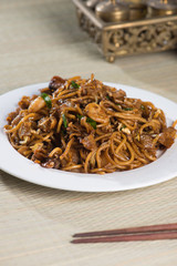 Fried Penang Char Kuey Teow which is a popular noodle dish in Ma