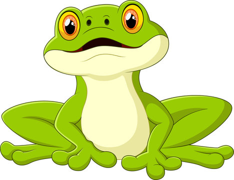 Cartoon cute frog