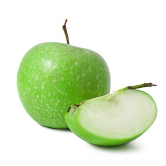 Green Apple isolated over white background