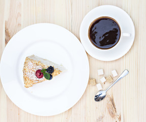 Napoleon cake with berries