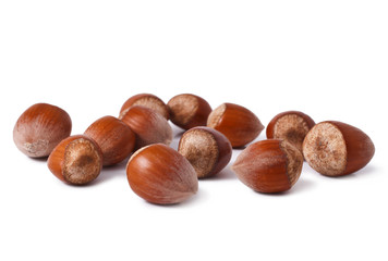Nuts isolated on white background