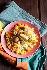Rice pilaf with meat