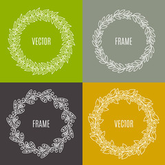 Vector floral wreaths.