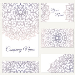 Business cards collection. Ornament for your design.