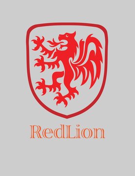 Red Lion Logo, art vector design