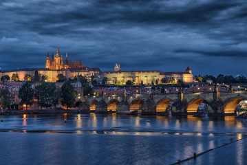 Prague Castle at twilight