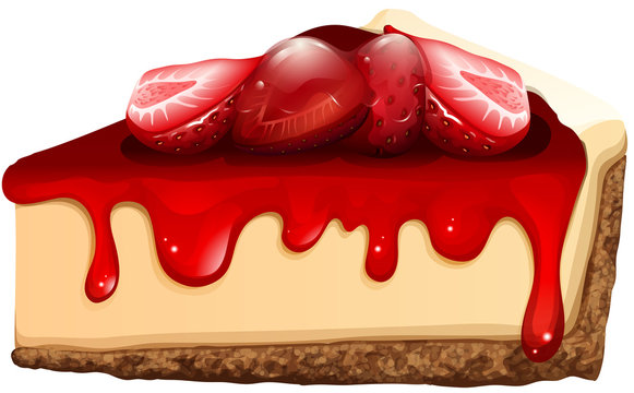 Strawberry cheesecake with jam