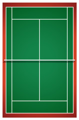 Tennis court from top view