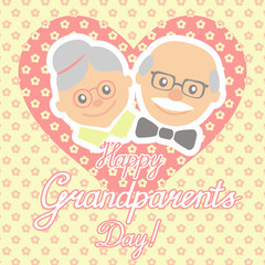 Vector illustration. Happy grandparents day.