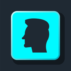 head with hair profile icon