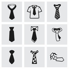 Vector tie icon set