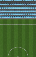 Fototapeta premium Soccer Stadium Top View Section
