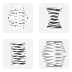 monochrome icon set with Springs