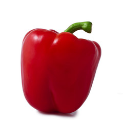 Red bell pepper isolated on white background