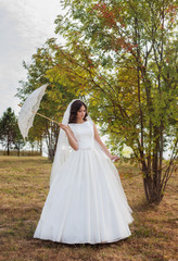 Fototapeta premium beautiful bride outdoor