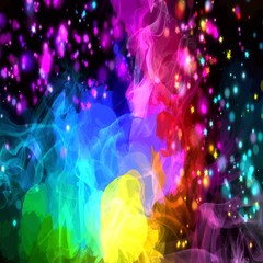 Colorful stardust brush strokes background. Vector version