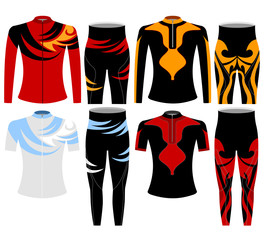 Sports shirt bicycle design vector on a white background