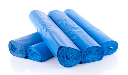 Blue garbage bags