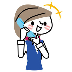 電話　ビジネスウーマン