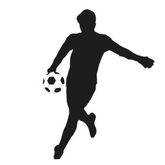 Obraz na płótnie Canvas Soccer goalie, goalkeeper. Vector silhouette