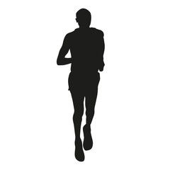 Runner. Vector silhouette