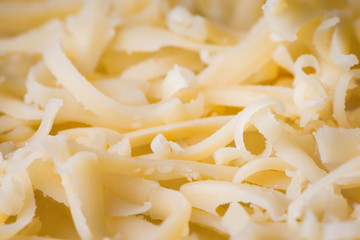 Grated cheese close up