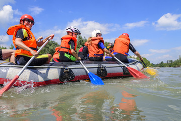 Rafting-Gaudi auf dem Fluß