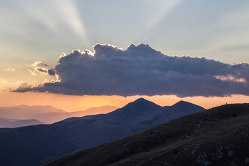 Montagne al tramonto