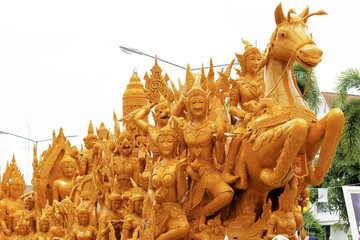 Candle Festival UBON RATCHATHANI, THAILAND - August 2: 