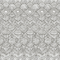 Vector seamless tribal pattern. Hand-drawn background. - 90529818