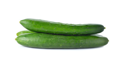 whole Japanese Cucumber on white background