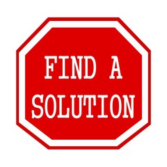 Find a solution white stamp text on red octagon