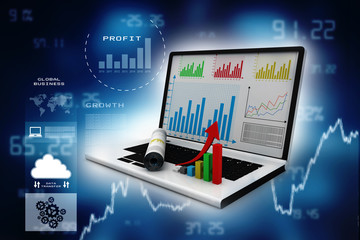 Fototapeta premium Business graph