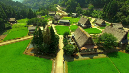 空撮 富山県 世界遺産 五箇山 © soracolor