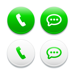 Call & Message Round Icons